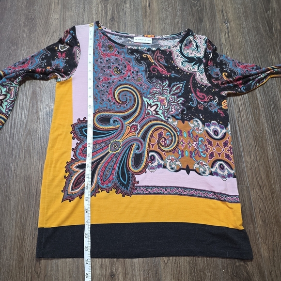 Etro Italy Paisley Print Long Sleeve Top Multicolor Wool Blend Size 40 (US 6) - Picture 8 of 11